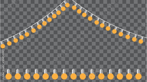 lowing light string great for celebration footer or winter carnival featuring abstract motif in gold and blue graphic style