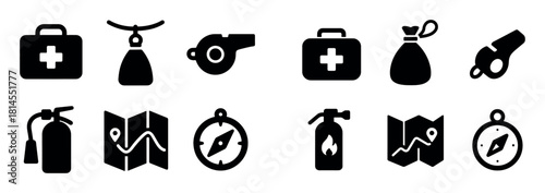 Camping Safety Icons