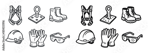 Roofer Safety Icons