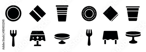Birthday Tableware Icons