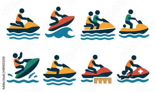 Jet Ski Icon Collection