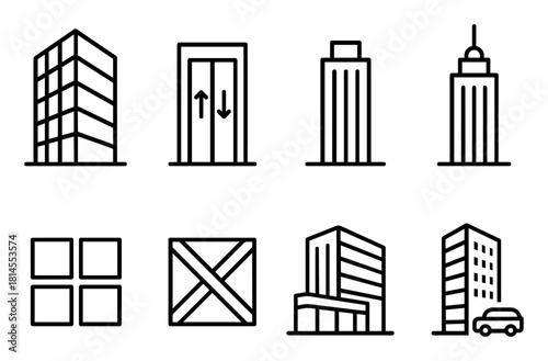 Skyscraper Line Icons