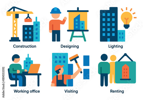 Skyscraper Activities Icons
