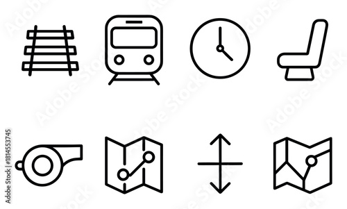 Minimalist Train Icons