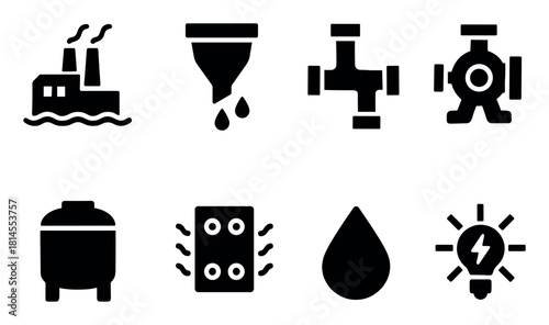 Desalination Icons Grid