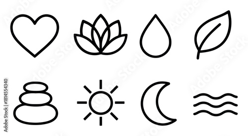 Minimalist Self-Care Icons
