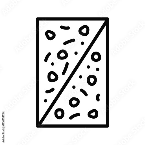 Outline icon of a portable power bank charger with a connected usb cable, isolated on