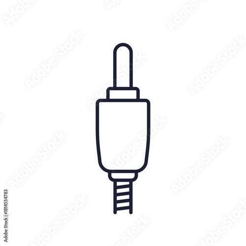 aux input icon, line design on white