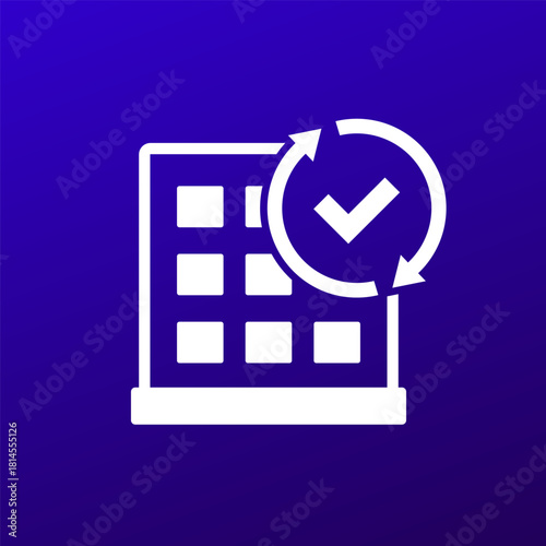 Repurpose building icon, reuse commercial property vector