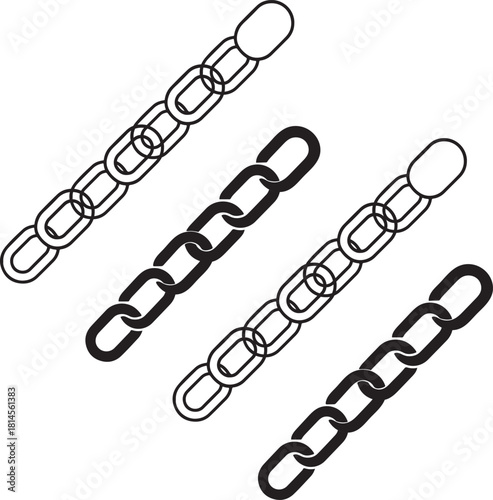 Isolated Link Icon, Link Icon, Link Icon chain symbol, connection design, black vector network symbol, hyperlink link design for buyers