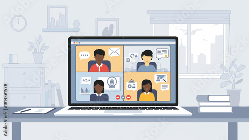 montage of business people working together