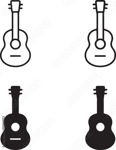 Isolated Stringed Musical Instrument, Stringed Musical Instrument icon, Stringed Musical Instrument melody symbol, classic instrument, black vector music symbol, traditional musical design for buyers