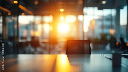 Wallpaper Mural Inspiring modern office space bathed in golden sunlight, perfect for creative collaboration and boosting team productivity with a vibrant atmosphere Torontodigital.ca