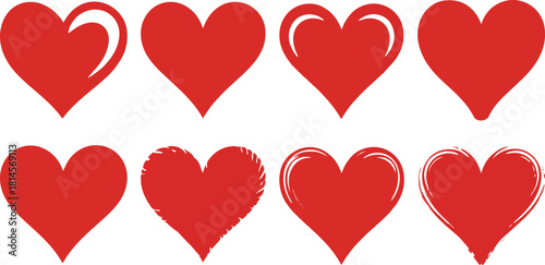 Heart icon set