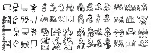 Business and office icons collection