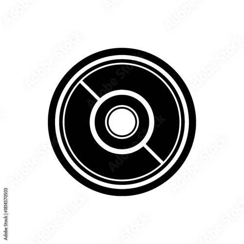 Minimal Black Vector Shape, Solid Dark Graphic Design Element, Abstract Art Illustration on transparent background