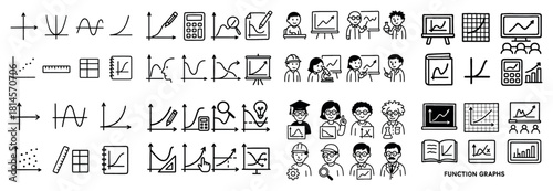 Mathematical tools and graphs with diverse professionals