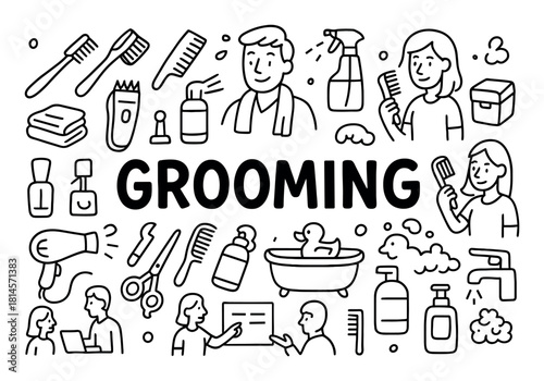 Grooming Activities Illustration