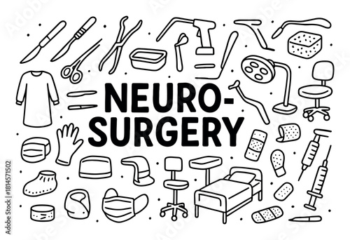 Neurosurgery Tools Doodle