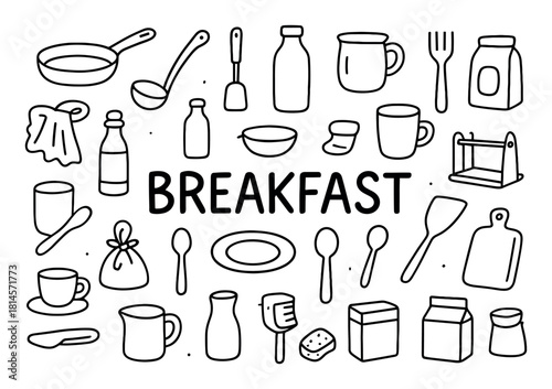 Breakfast Tools Doodle