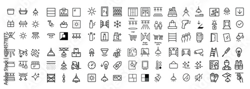 Assorted line icons collection