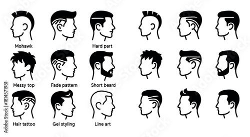 Men's Haircut Icons