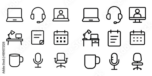 Minimalist Workplace Icons