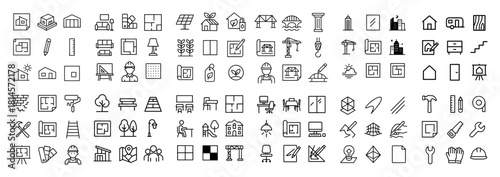 Architectural icons set