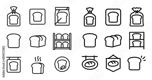 Minimalist Bread Icons