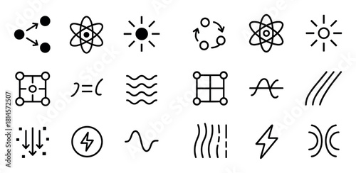 Nanotechnology Icon Set