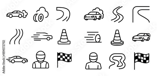Minimalist Drifting Icons