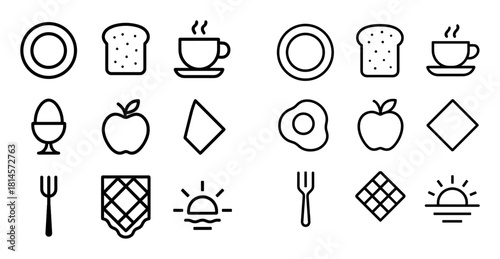 Minimal Breakfast Icons