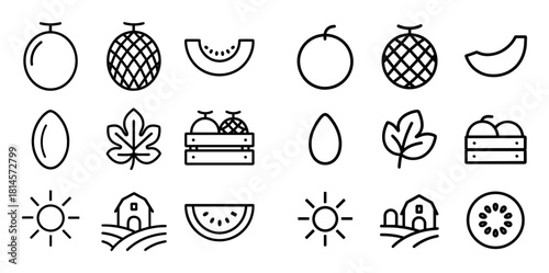 Melon Icon Set