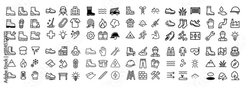 Variety of safety and work icons