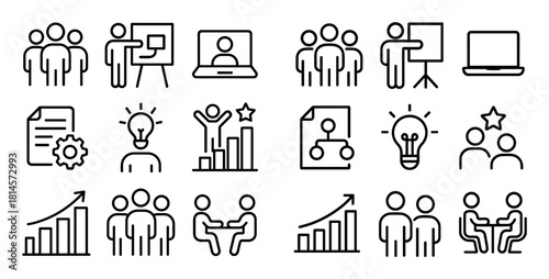 Minimalist Entrepreneurship Icons