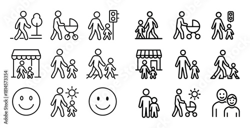 Child City Walk Icons