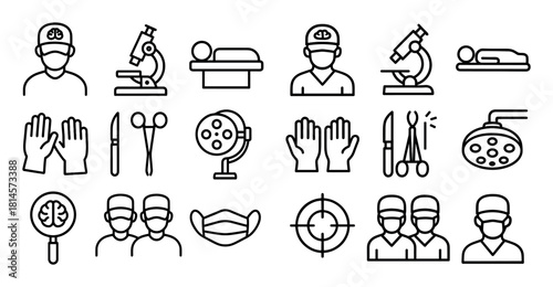 Neurosurgery Icon Set