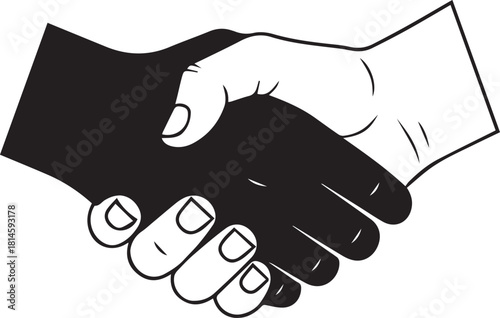 Diverse hands shaking in unity and partnership
