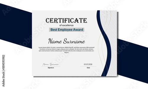 Corporate Certificate Template | Modern & Stylish Layout