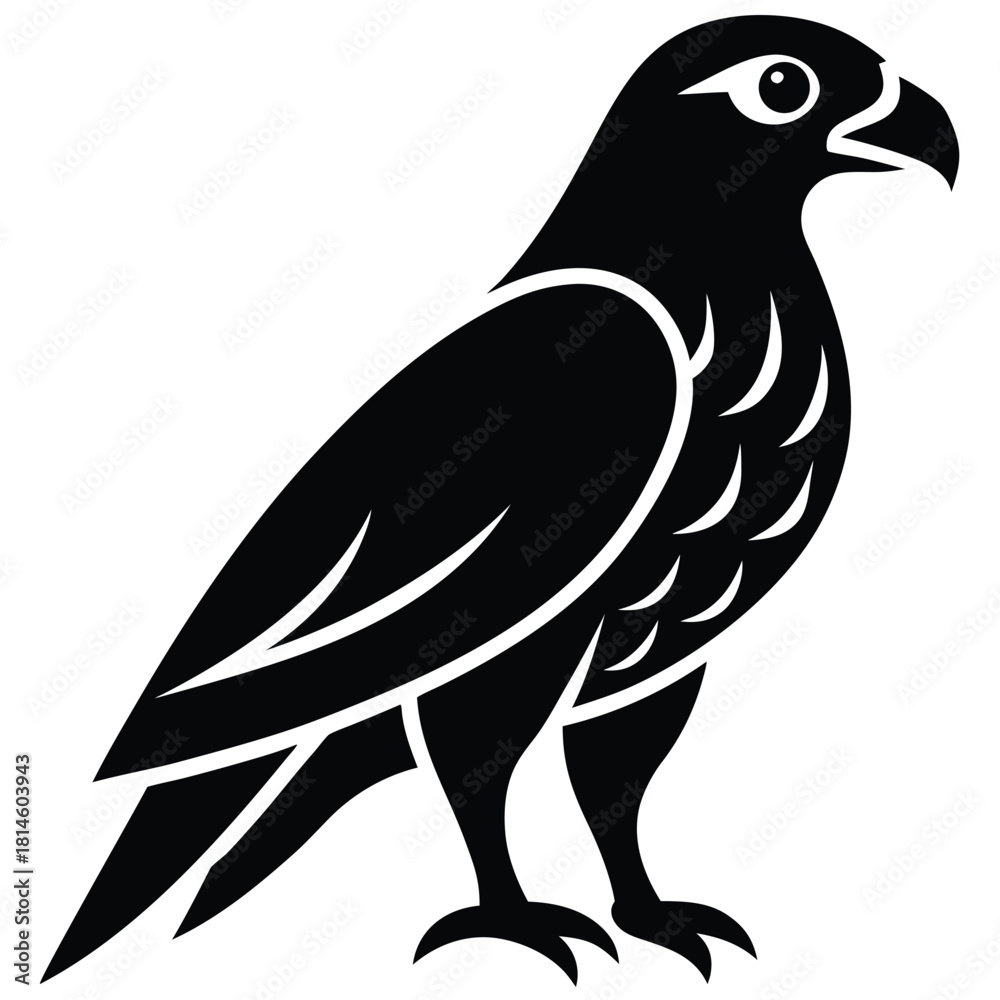 Fototapeta premium hawk vector icon