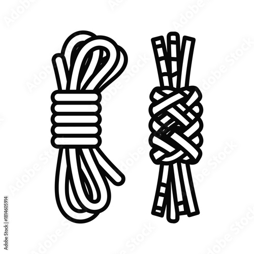 Minimalist line art icon representing a powerful ocean wave crashing against rocks, perfect for nautical or disaster themes