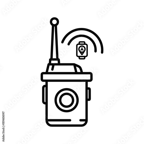 Outline icon of a pair of protective gloves, isolated on