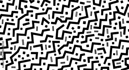 Modern geometric pattern for bold brand identity and eye catching background designs, black and white
