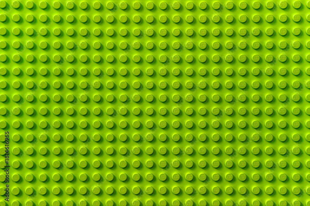 Obraz premium Green background of the LEGO Classic baseplate