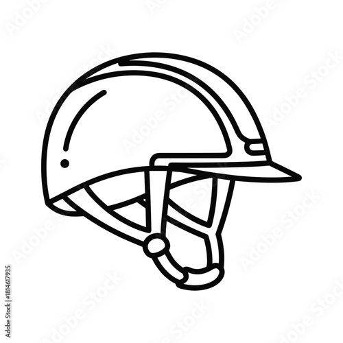 Equestrian helmet isolated on is a safety equipment for riding