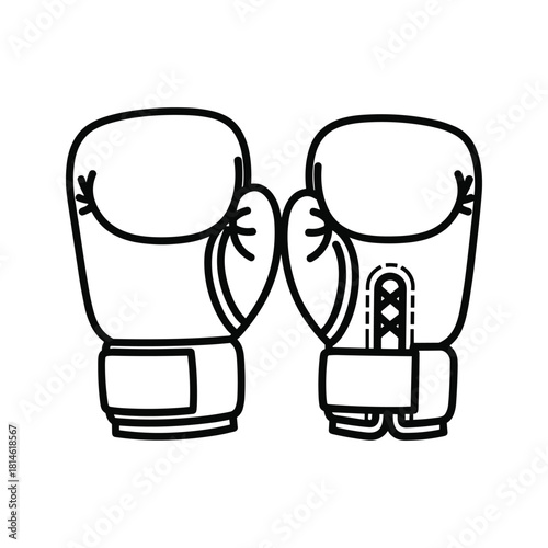 Pair of boxing gloves isolated on for combat sport theme