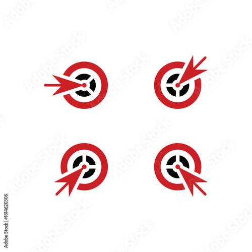 Precision target achieved with striking red arrow, a powerful symbol of focus and success in business strategy and marketing goals for maximum impact