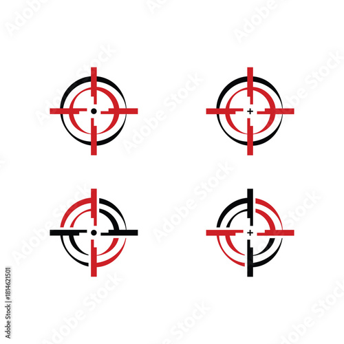 Precision targeting with these modern crosshair symbols, perfect for branding that needs focus and accuracy in a competitive business landscape