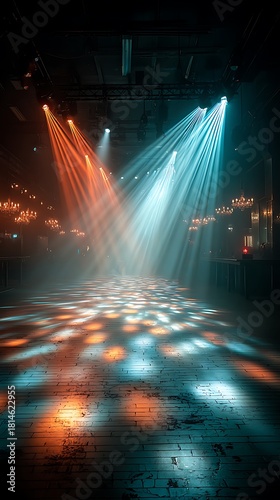 Wallpaper Mural Performance venue with blue and orange lights high resolution picture Torontodigital.ca