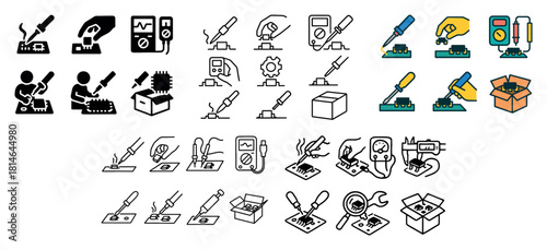 Electronic repair tools and icons